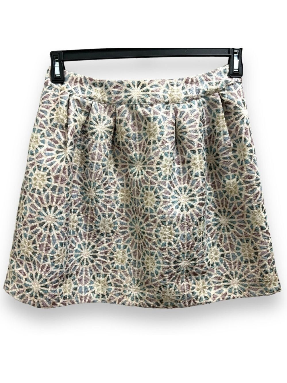 Francesca’s Miami Sparkly Geometrical Pattern Mini Skirt - Medium